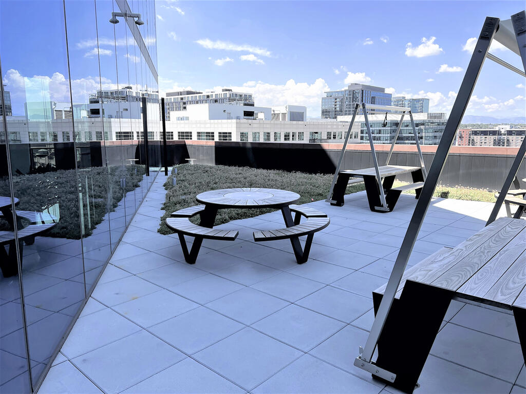 Rooftop amenity deck at McGregor Square